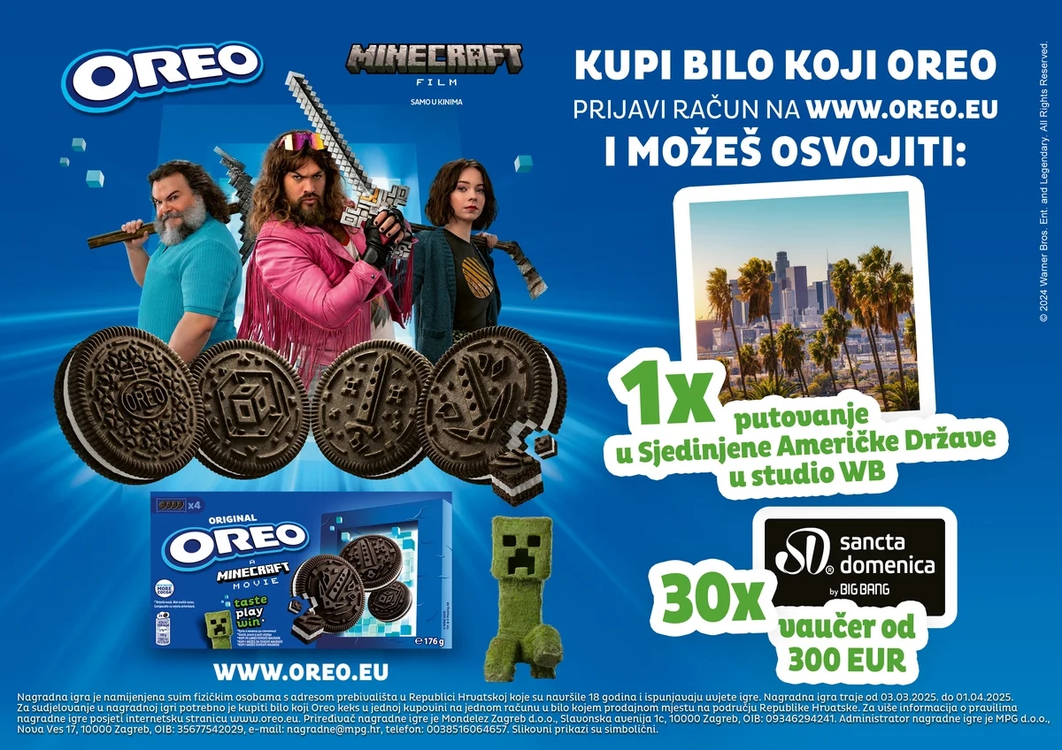 Zakorači u svijet igre uz OREO i Minecraft film